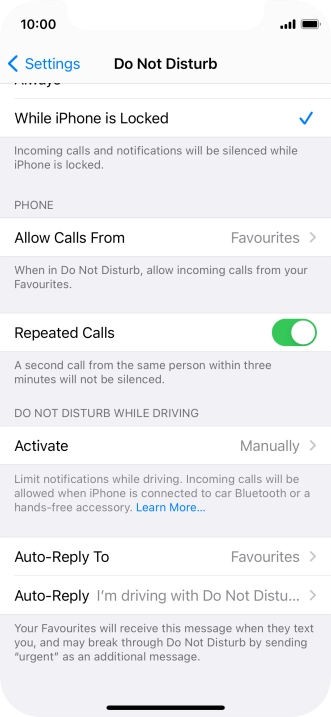 Press the indicator next to 
