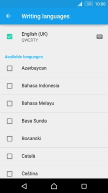 Press the required language to add it.