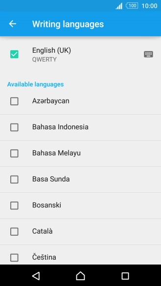 Press the required language to add it.