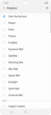 Press the add ring tone icon.