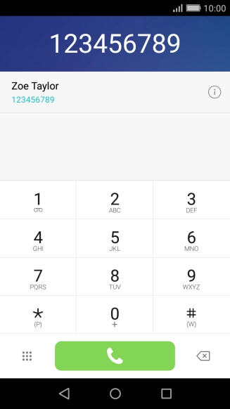 Key in the required number and press the call icon.