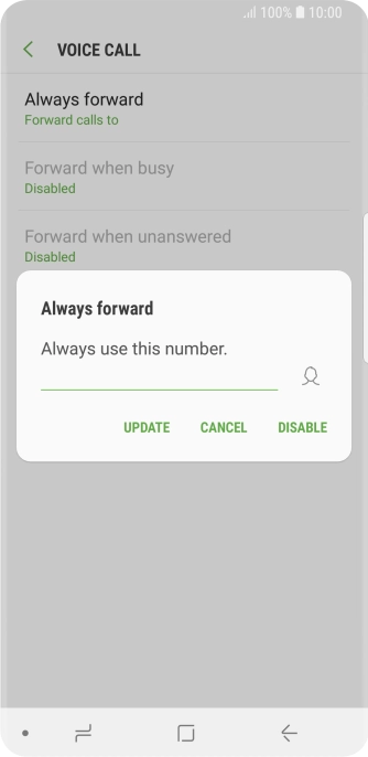 Press DISABLE.