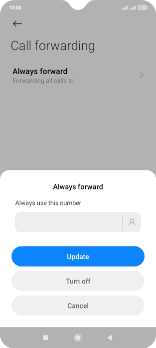 Press Turn off.