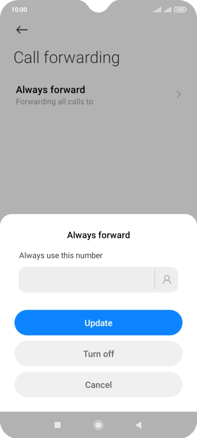 Press Turn off.