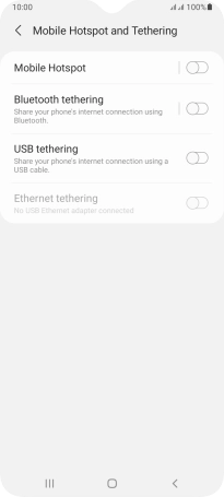 Press Mobile Hotspot.