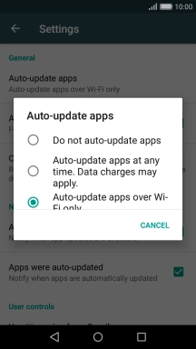 Press Do not auto-update apps to turn off the function.