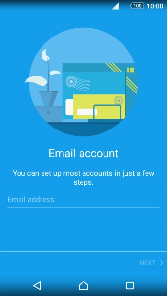 Press Email address and key in your email address.
