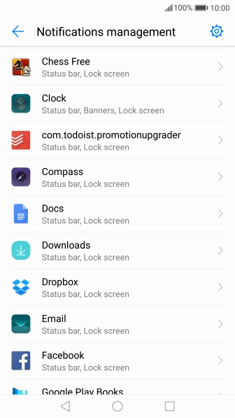 Press the required app.
