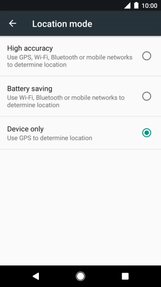 If you select High accuracy, your phone can find your exact position using the GPS satellites, the mobile network and nearby Wi-Fi networks. Satellite-based GPS requires a clear view of the sky.