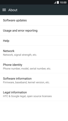 Press Software updates. If a new software version is available, it's displayed. Follow the instructions on the screen to update the phone software.