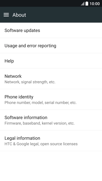 Press Software updates. If a new software version is available, it's displayed. Follow the instructions on the screen to update the phone software.