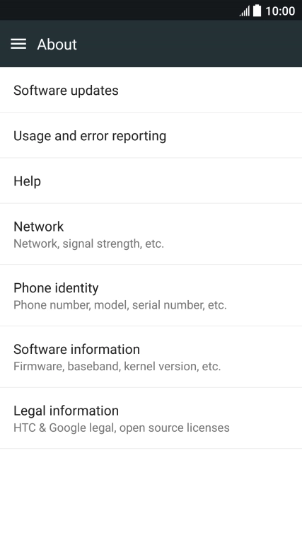 Press Software updates. If a new software version is available, it's displayed. Follow the instructions on the screen to update the phone software.
