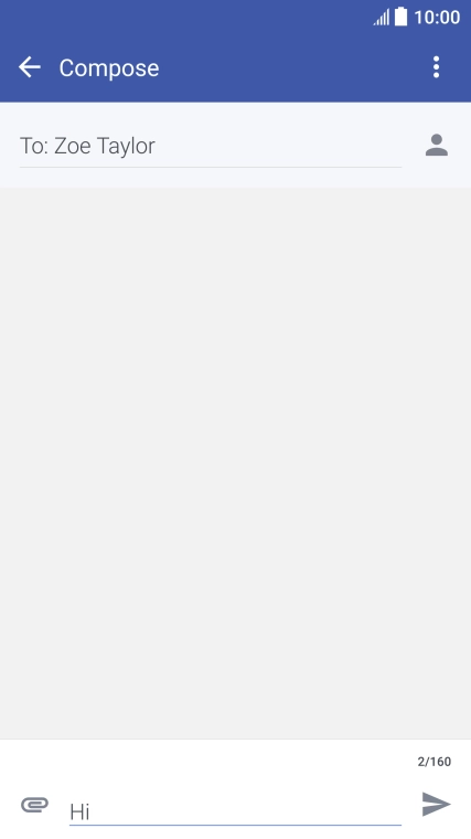 Press the attachment icon and go to the required folder.