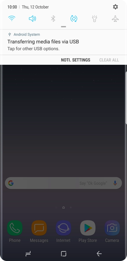 Press the connection icon.