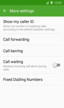 Press Fixed Dialling Numbers.