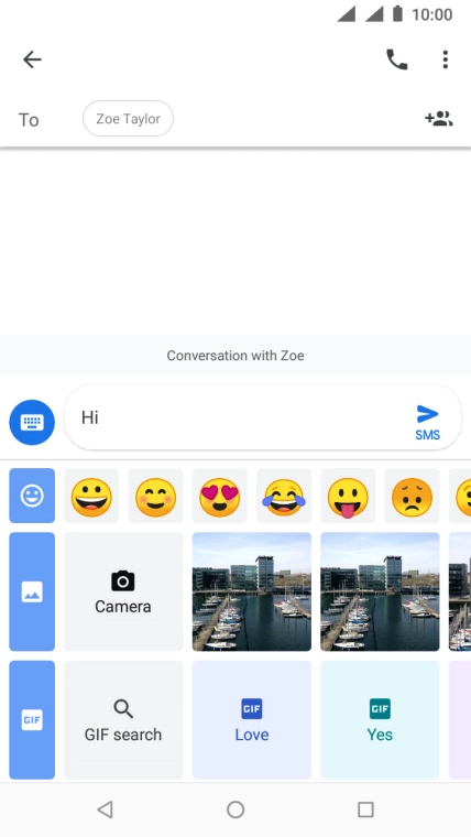 Press the picture icon.