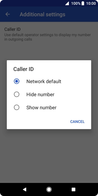 Press Show number to turn on caller identification.