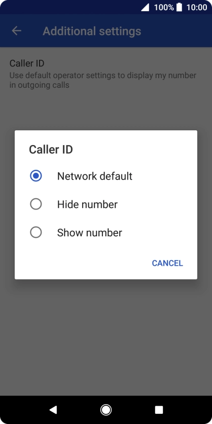 Press Show number to turn on caller identification.