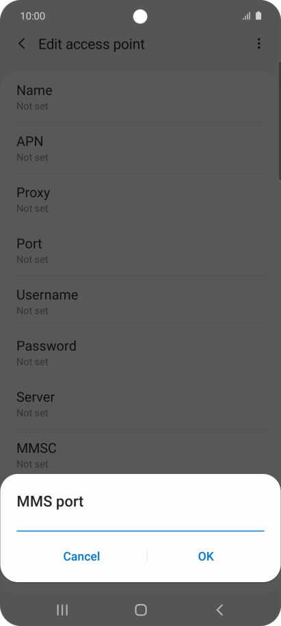 Key in 80 and press OK.