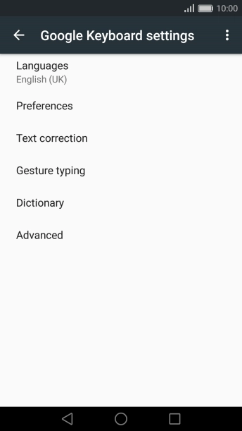 Press Languages.