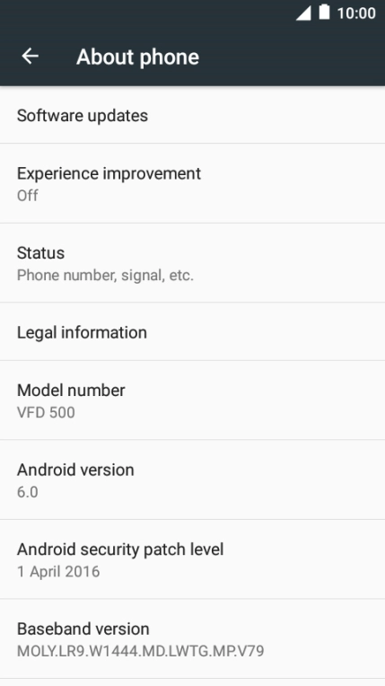 Press Software updates.