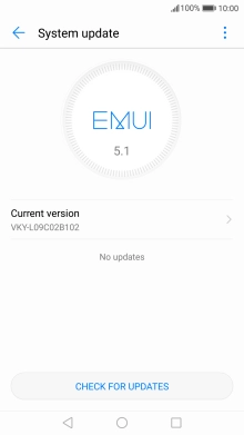 Press CHECK FOR UPDATES. If a new software version is available, it's displayed. Follow the instructions on the screen to update the phone software.