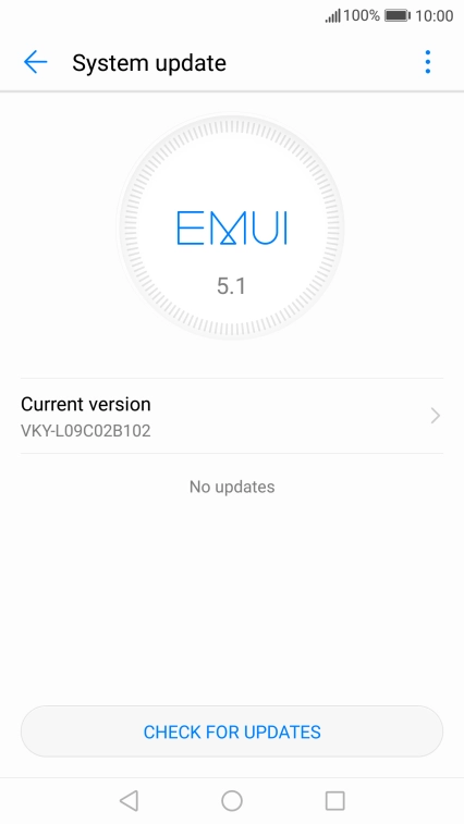 Press CHECK FOR UPDATES. If a new software version is available, it's displayed. Follow the instructions on the screen to update the phone software.