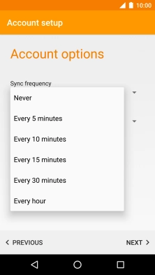 Press the required setting.