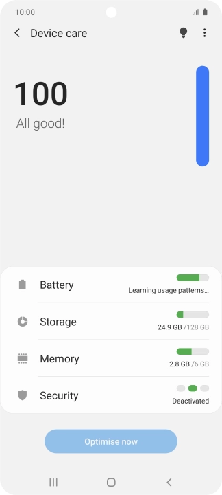 Press Battery.