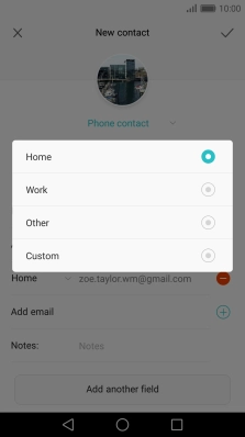 Press the required email type.