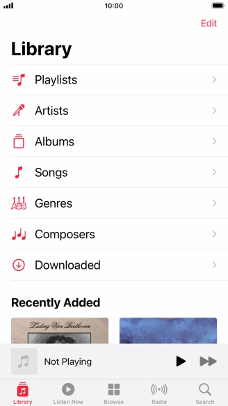 Press Playlists.