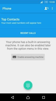 Press the keypad icon.