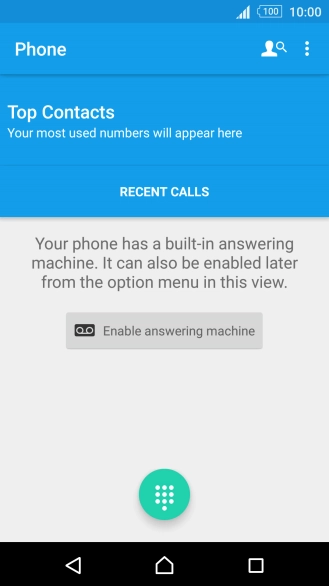 Press the keypad icon.