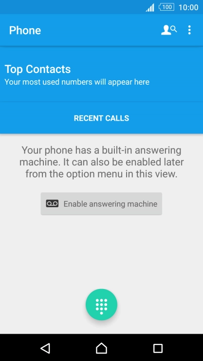 Press the keypad icon.