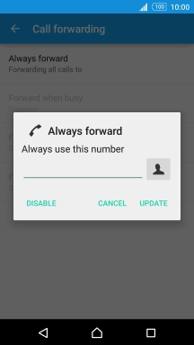 Press DISABLE.
