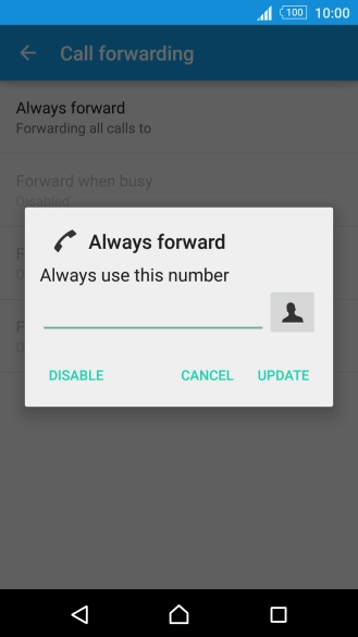 Press DISABLE.