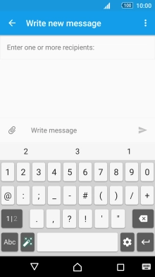 Press the required numbers and symbols.