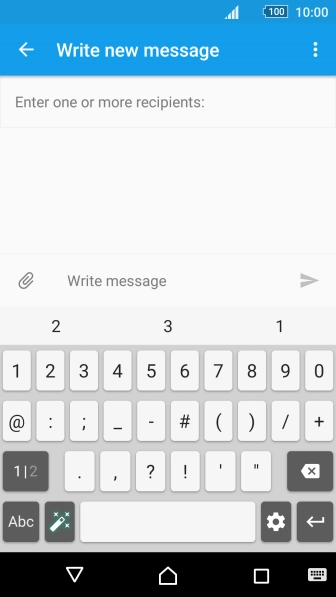 Press the required numbers and symbols.