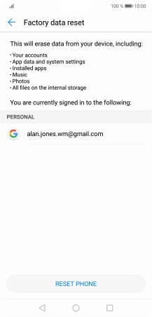 Press RESET PHONE.