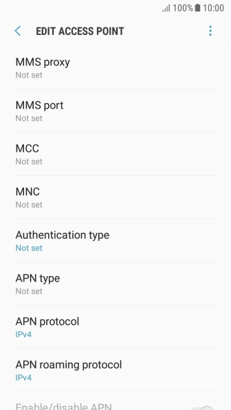 Press MMS proxy.
