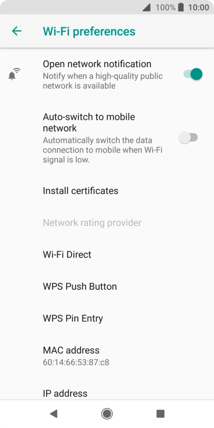 Press the indicator next to 