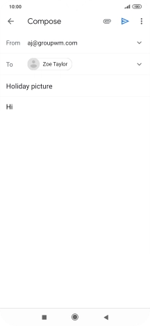Press the attachment icon.