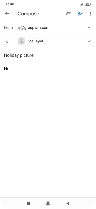 Press the attachment icon.