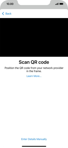 Place the QR code you've received inside the phone camera frame to scan the code.