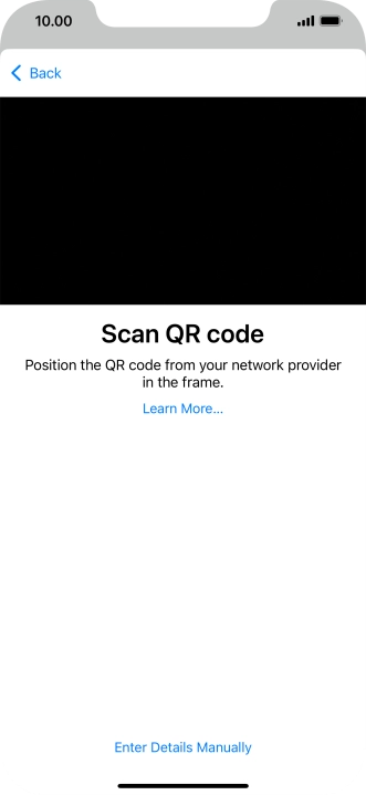 Place the QR code you've received inside the phone camera frame to scan the code.