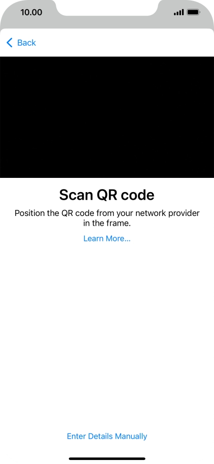 Place the QR code you've received inside the phone camera frame to scan the code.