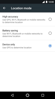 If you select High accuracy, your phone can find your exact position using the GPS satellites, the mobile network and nearby Wi-Fi networks. Satellite-based GPS requires a clear view of the sky.