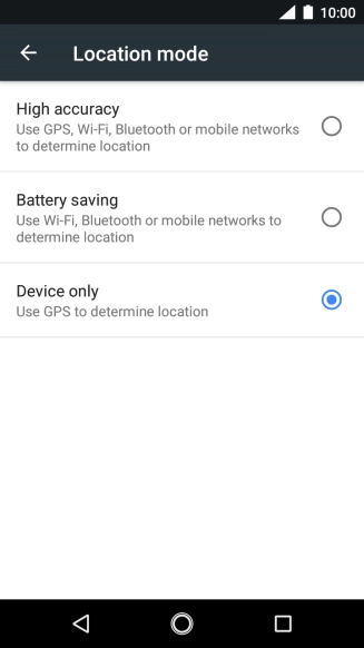 If you select High accuracy, your phone can find your exact position using the GPS satellites, the mobile network and nearby Wi-Fi networks. Satellite-based GPS requires a clear view of the sky.
