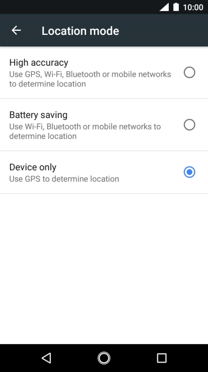 If you select High accuracy, your phone can find your exact position using the GPS satellites, the mobile network and nearby Wi-Fi networks. Satellite-based GPS requires a clear view of the sky.