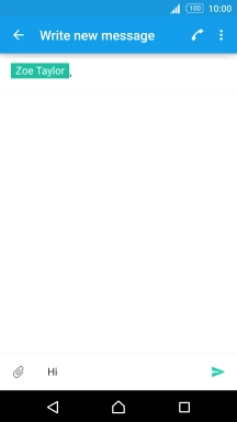 Press the attachment icon.
